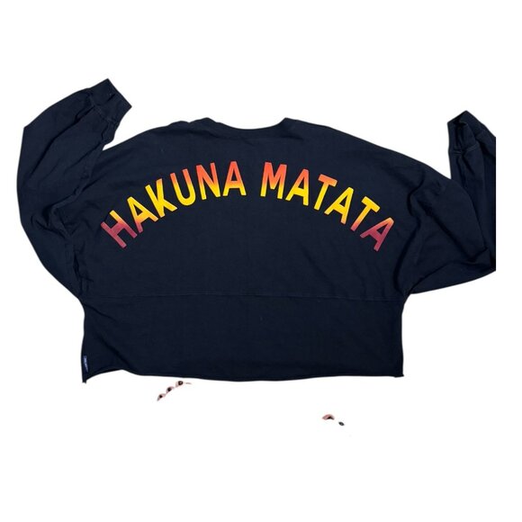 DISNEY The Lion King "Hakuna Matata" Spirit Crop Top Long Sleeves Women's XXL - Picture 8 of 8